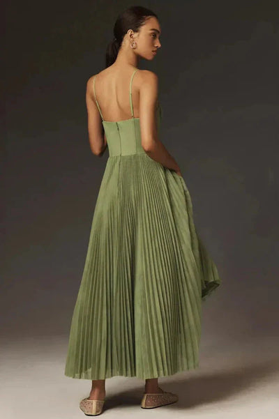 Asymmetrical pleated tulle dress Rosea