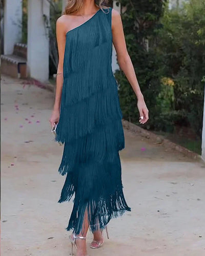 Olivia Effortless Elegance Dress with Off-Shoulder Design