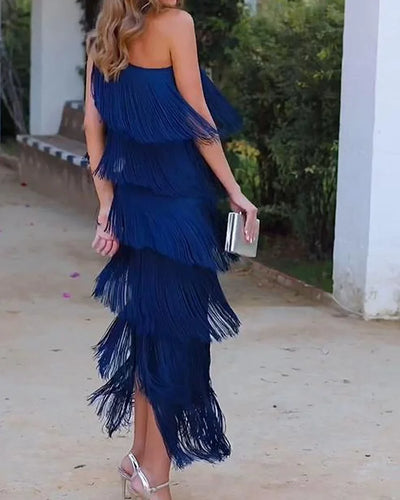 Olivia Effortless Elegance Dress with Off-Shoulder Design