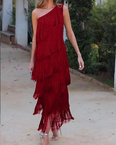 Olivia Effortless Elegance Dress with Off-Shoulder Design