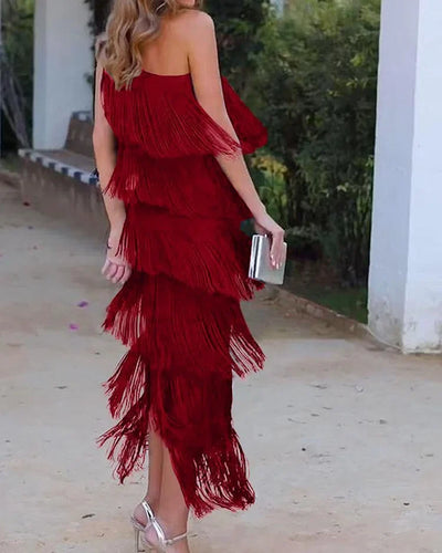 Olivia Effortless Elegance Dress with Off-Shoulder Design