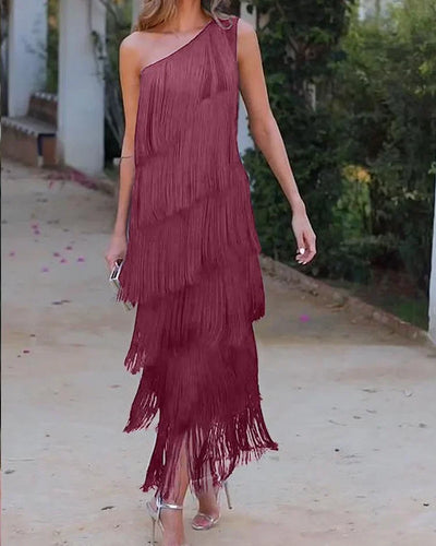 Olivia Effortless Elegance Dress with Off-Shoulder Design