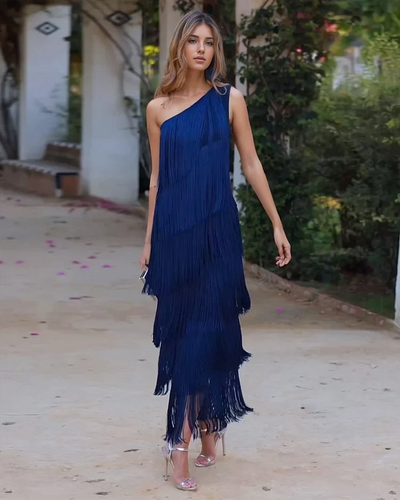 Olivia Effortless Elegance Dress with Off-Shoulder Design