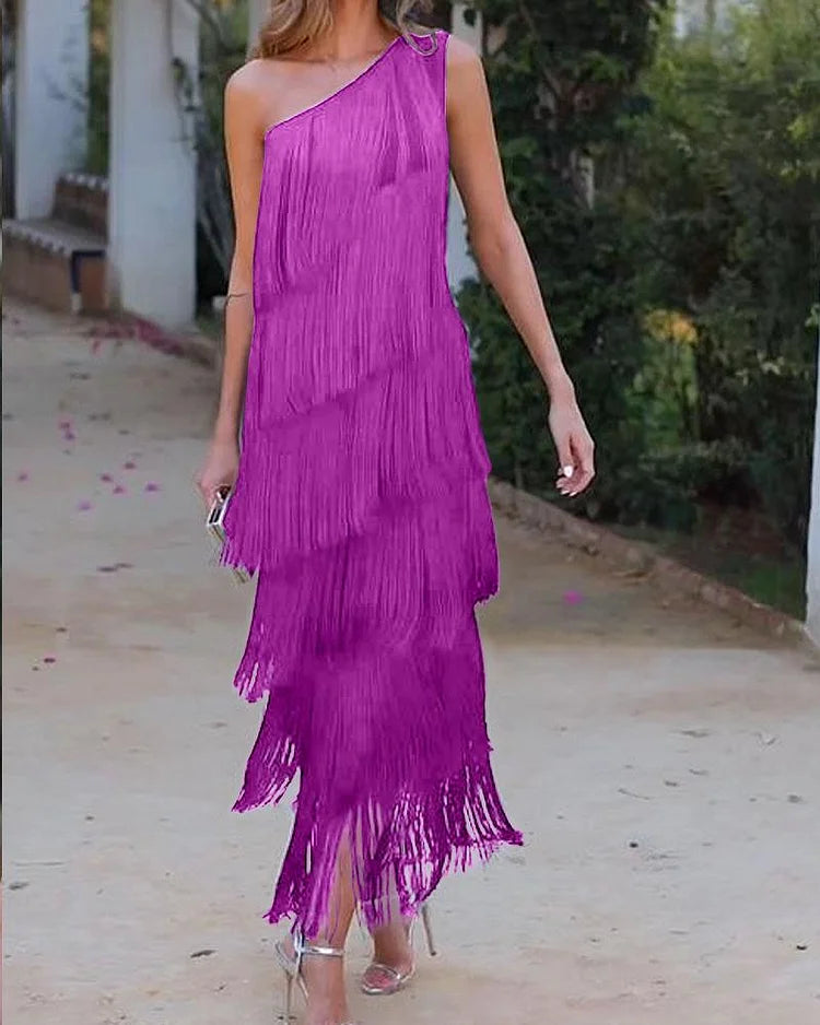 Olivia Effortless Elegance Dress with Off-Shoulder Design