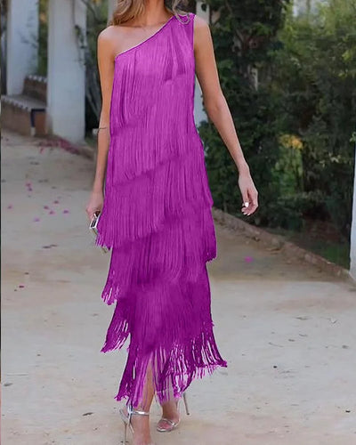 Olivia Effortless Elegance Dress with Off-Shoulder Design